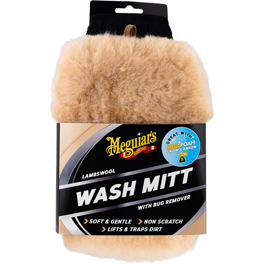 Meguiar's Lambswool Wash Mitt with Bug Remover