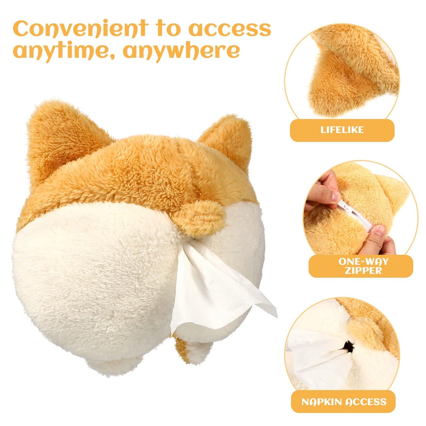 Corgi Butt Hanging Tissue Storage