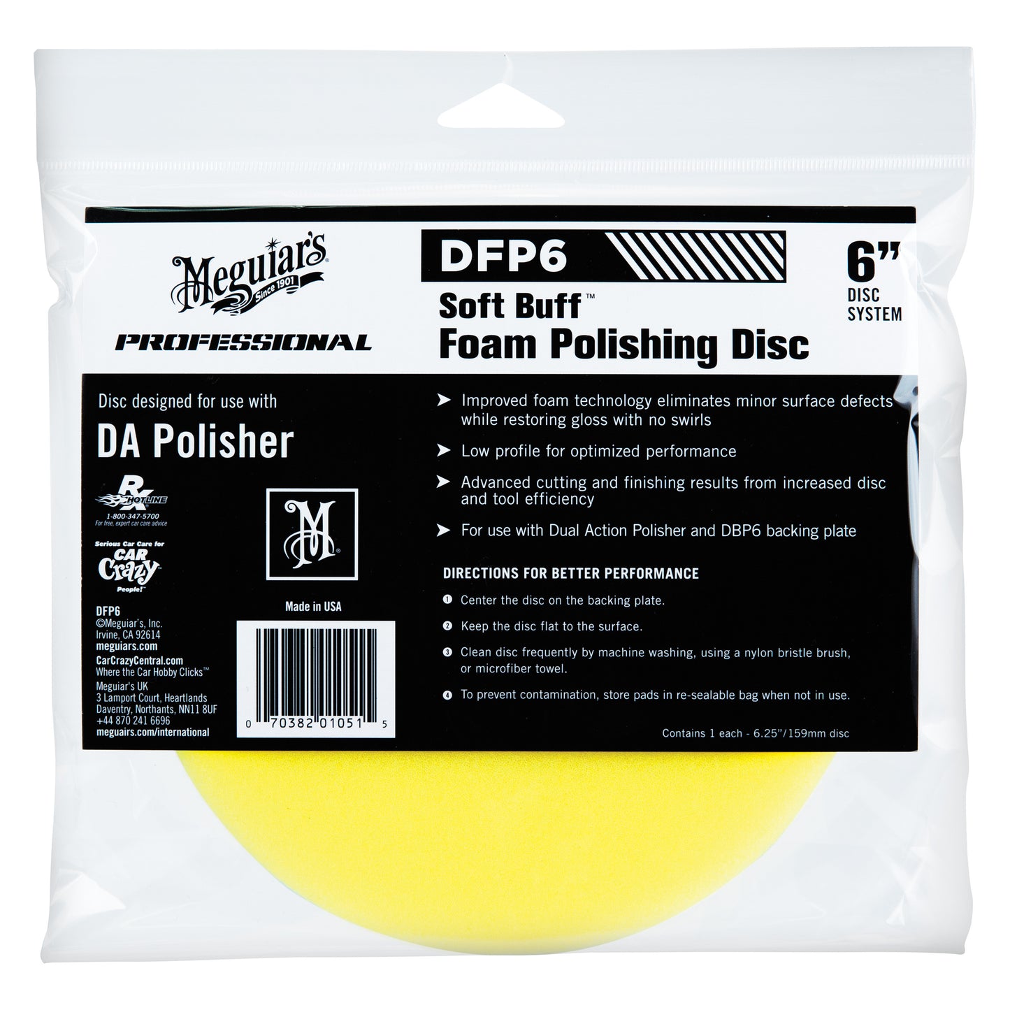 Meguiar's DA Foam Polishing Disc 6 Inch