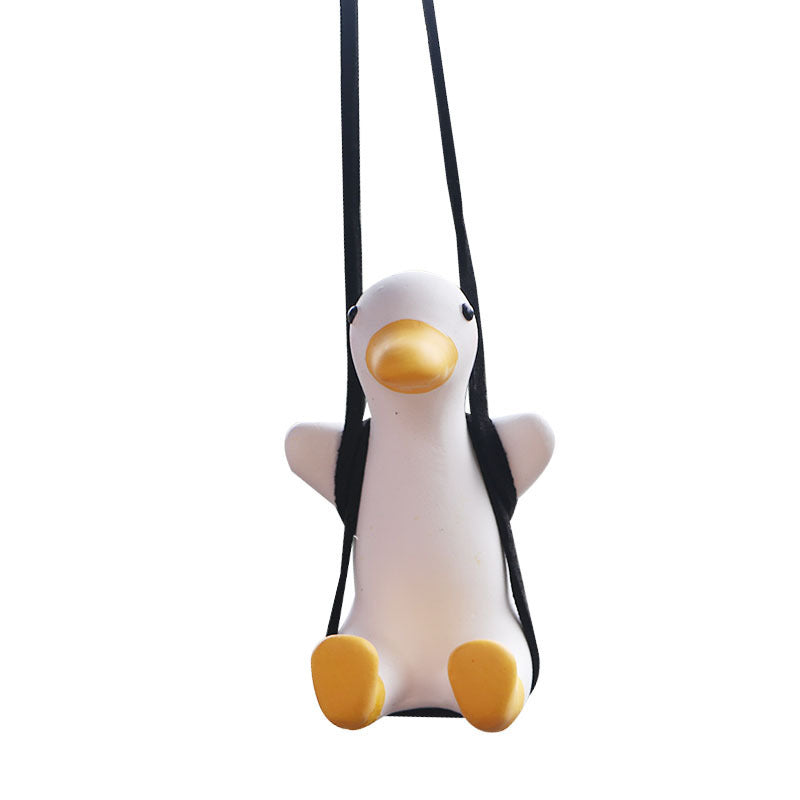 Cute Hanging Duck For Rearview Mirror