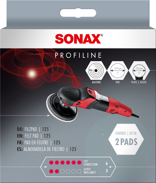 SONAX Felt Pad 127mm 2 Pack