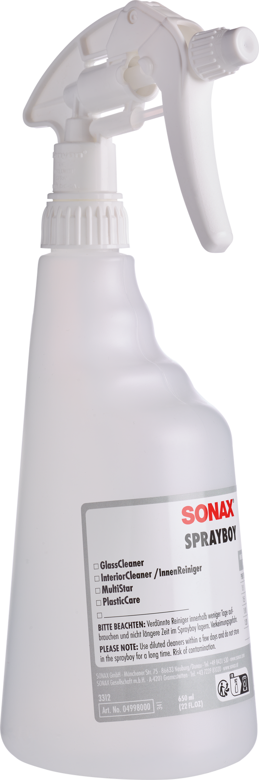 SONAX Detailers Spray Bottle 600ml