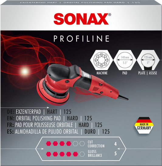 SONAX DA Polishing Pad Hard Red 143mm