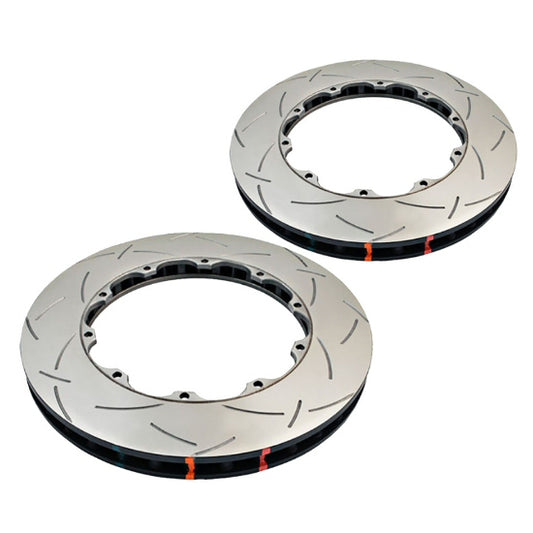 T3 5000 2-Piece Slotted Rotor Ring PAIR - Mitsubishi Evo X MR (Front, Brembo 2-Piece Disc 350 x 32mm) - DBA52223.1S